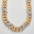 10KY+W 39.31CTW DIAMOND MIAMI CUBAN AND INFINITY - Norma's Jewelry