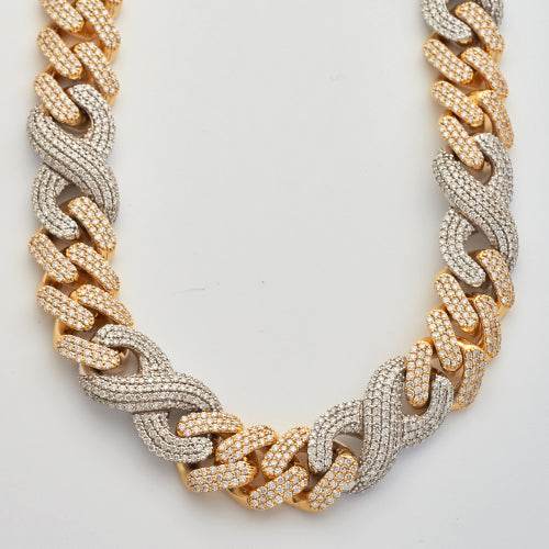 10KY+W 39.31CTW DIAMOND MIAMI CUBAN AND INFINITY - Norma's Jewelry