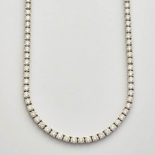 14KW 17.90CTW DIAMOND TENNIS NECKLACE - Norma's Jewelry