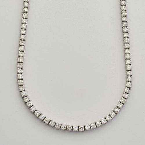 14KW 14.72CTW DIAMOND TENNIS NECKLACE - Norma's Jewelry