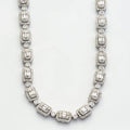 10KW 10.15 CTW BAGUETTE NECKLACE 22"