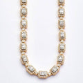 10KY+W 9.00CTW BAGUETTE NECKLACE 20"