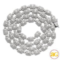 14KW 10.60 CTW BAGUETTE NECKLACE 22"
