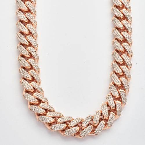 14KR 31.93CTW DIAMOND MIAMI CUBAN NECKLACE - Norma's Jewelry