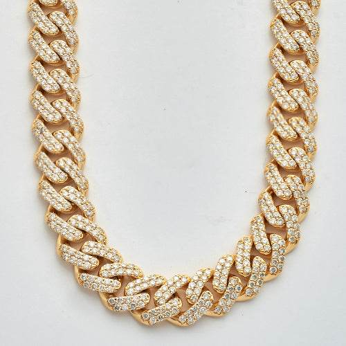 10KY 12.23CTW DIAMOND MIAMI CUBAN CHAIN - Norma's Jewelry