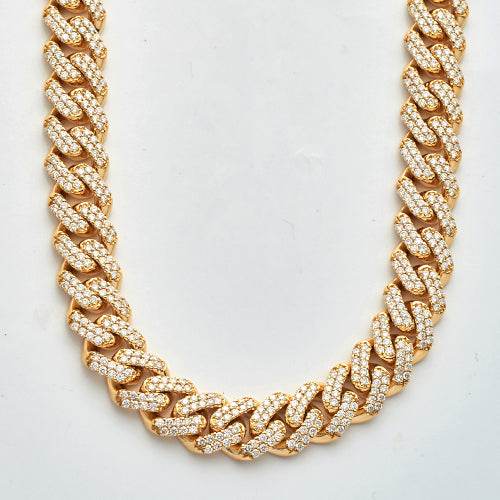 10KY 11.36CTW DIAMOND MIAMI CUBAN CHAIN - Norma's Jewelry