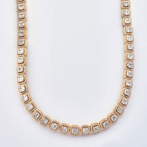 10KY+W 16.75CTW BAGUETTE DIAMOND SQUARE CLUSTER - Norma's Jewelry