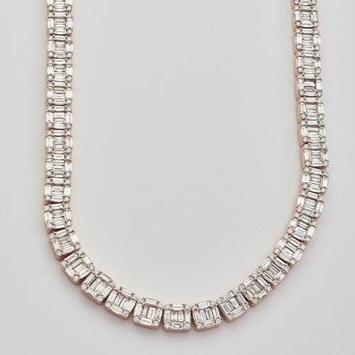 14KR 43.00CTW BAGUETTE DIAMOND SQUARE CLUSTER - Norma's Jewelry