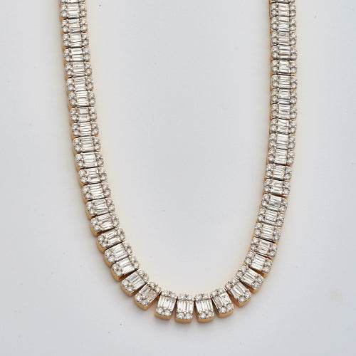 14KY 21.50CTW BAGUETTE DIAMOND RECTANGULAR CLUSTER - Norma's Jewelry