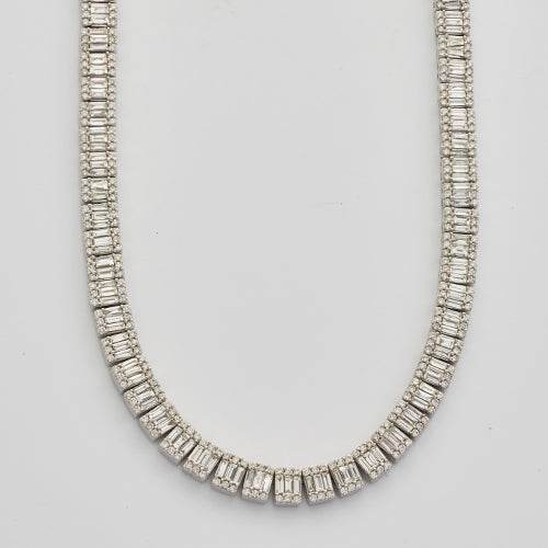 10KW 21.00CTW BAGUETTE DIAMOND SQUARE CLUSTER - Norma's Jewelry