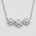 14KW 0.20CTW 3 FLOWER NECKLACE - Norma's Jewelry