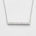 14KW 0.35CTW ROUND DIAMOND BAR NECKLACE - Norma's Jewelry