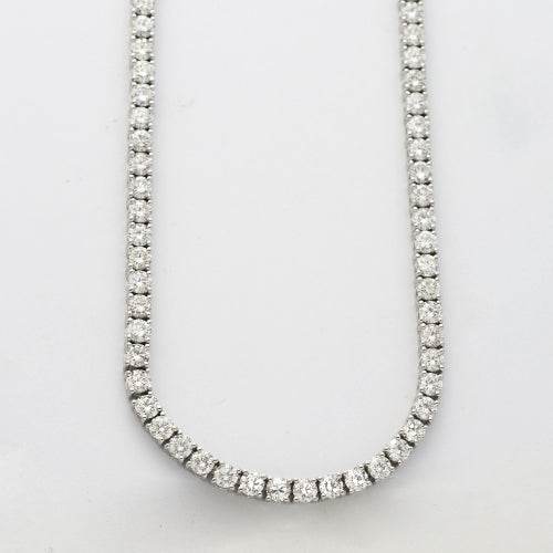 14KW 27.23CTW DIAMOND TENNIS NECKLACE - Norma's Jewelry
