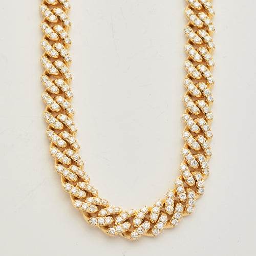 10KY 29.31CTW DIAMOND MIAMI CUBAN NECKLACE - Norma's Jewelry