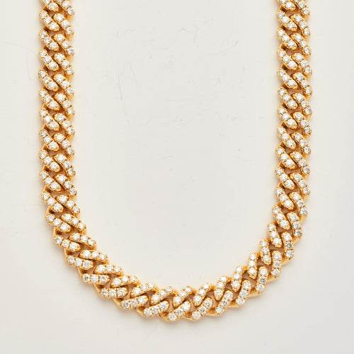 10KY 27.11CTW DIAMOND MIAMI CUBAN NECKLACE - Norma's Jewelry