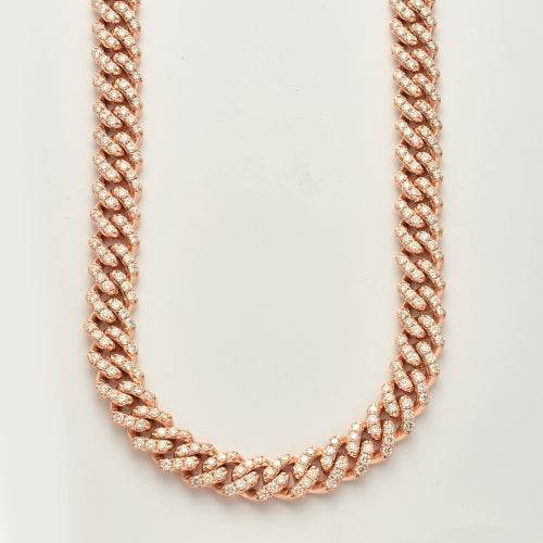 10KR 28.43CTW DIAMOND MIAMI CUBAN NECKLACE - Norma's Jewelry