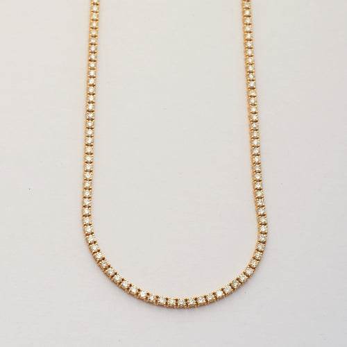 14KY 13.03CTW DIAMOND TENNIS NECKLACE - Norma's Jewelry