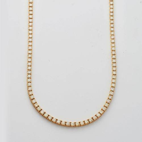 14KY 14.74CTW DIAMOND TENNIS NECKLACE - Norma's Jewelry