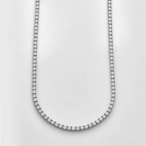 14KW 14.69CTW DIAMOND TENNIS NECKLACE - Norma's Jewelry