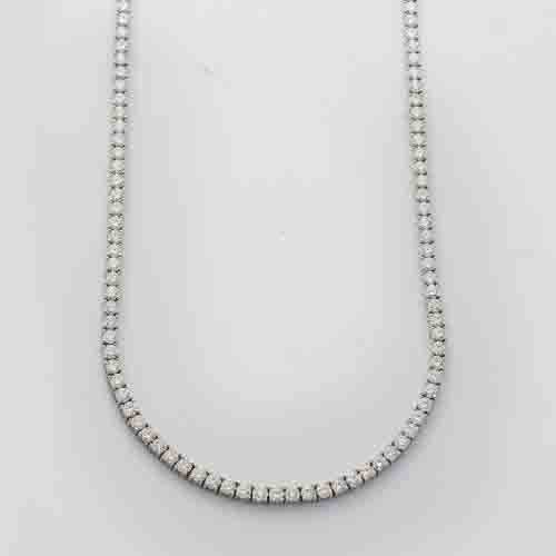 14KW 13.28CTW DIAMOND TENNIS NECKLACE - Norma's Jewelry