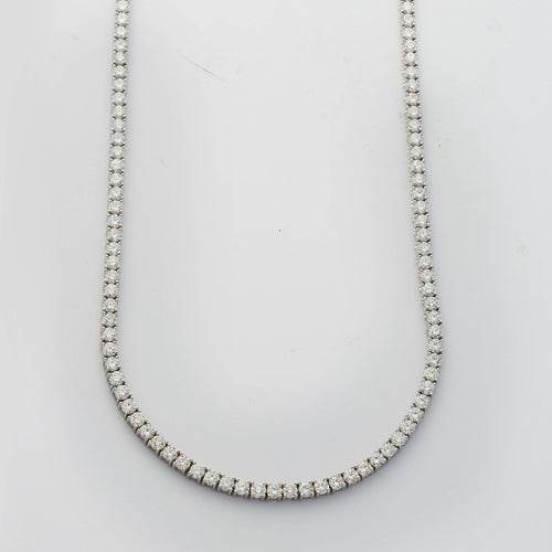 14KW 14.70CTW DIAMOND TENNIS NECKLACE - Norma's Jewelry