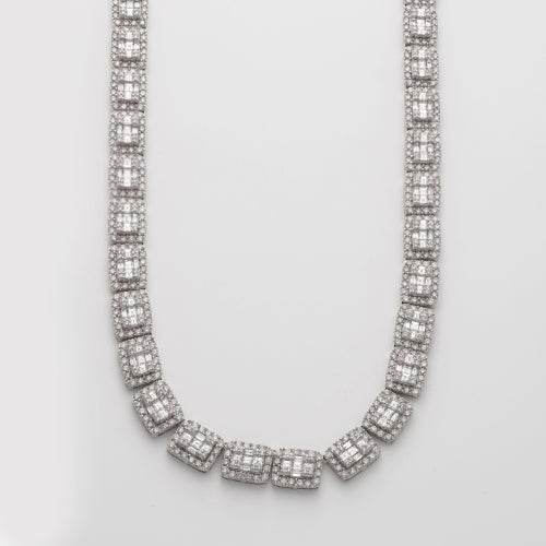 14KW 23.00CTW BAGUETTE NECKLACE - Norma's Jewelry