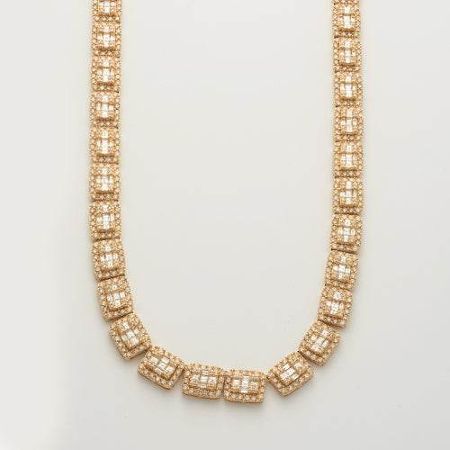 14KY 23.00CTW BAGUETTE NECKLACE - Norma's Jewelry