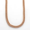 18KR 7.56CTW DIAMOND SOLID CUBAN NECKLACE - Norma's Jewelry