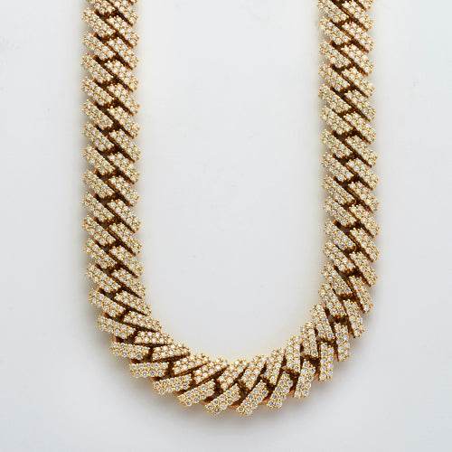 10KY 32.00CTW DIAMOND SQUARE CUBAN NECKLACE - Norma's Jewelry