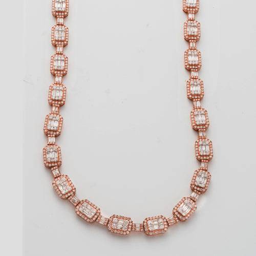 10KR+W 20.00CTW BAGUETTE DIAMOND EMERALD CLUSTER - Norma's Jewelry