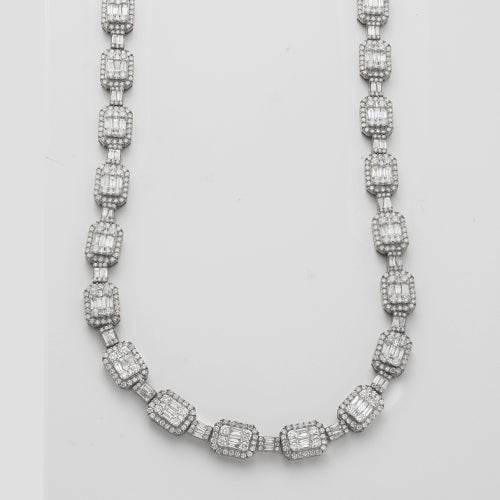 10KW 20.00CTW BAGUETTE DIAMOND EMERALD CLUSTER - Norma's Jewelry