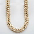 14KY 35.75CTW BAGUETTE DIAMOND MIAMI CUBAN CHAIN - Norma's Jewelry