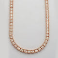 10KR 23.00CTW BAGUETTE NECKLACE 22"