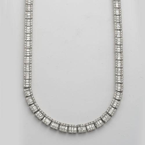 10KW 20.00CTW BAGUETTE NECKLACE 20"