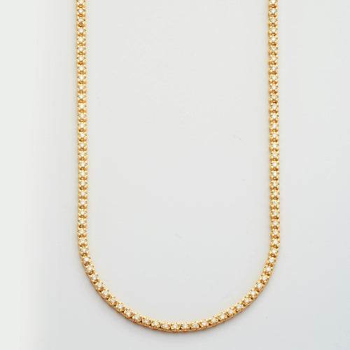 10KY 3.50CTW DIAMOND BUTTERCUP TENNIS NECKLACE - Norma's Jewelry