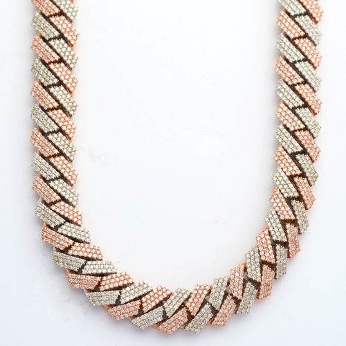 10KW+R 29.35CTW DIAMOND RECT-CUBAN NECKLACE- - Norma's Jewelry
