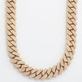 10KY 28.65CTW DIAMOND RECT-CUBAN NECKLACE- - Norma's Jewelry