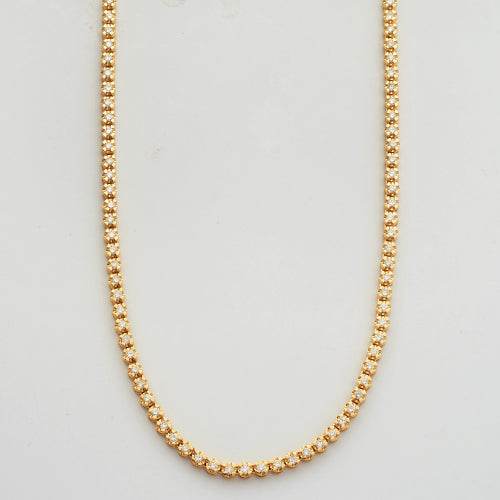 10KY 5.60CTW DIAMOND BUTTERCUP TENNIS NECKLACE - Norma's Jewelry