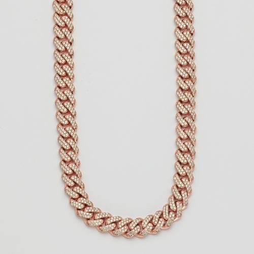 10KR 25.70CTW DIAMOND MIAMI CUBAN NECKLACE - Norma's Jewelry