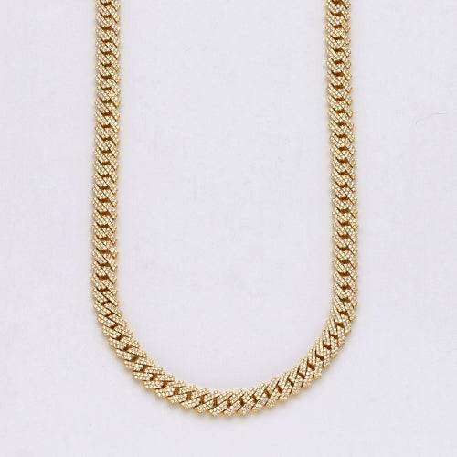 10KY 12.35CTW DIAMOND SQUARE LINK MIAMI CUBAN - Norma's Jewelry