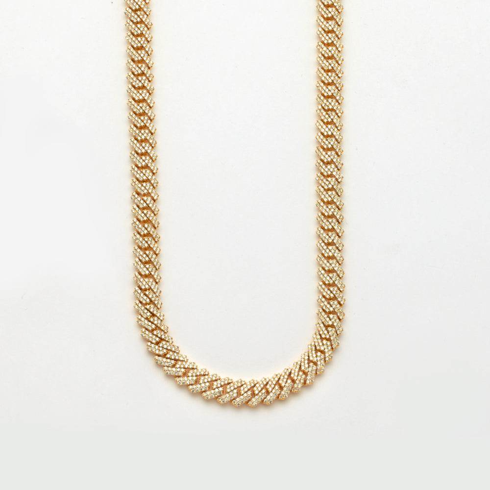 14KY 19.25CTW DIAMOND SQUARE LINK MIAMI CUBAN - Norma's Jewelry