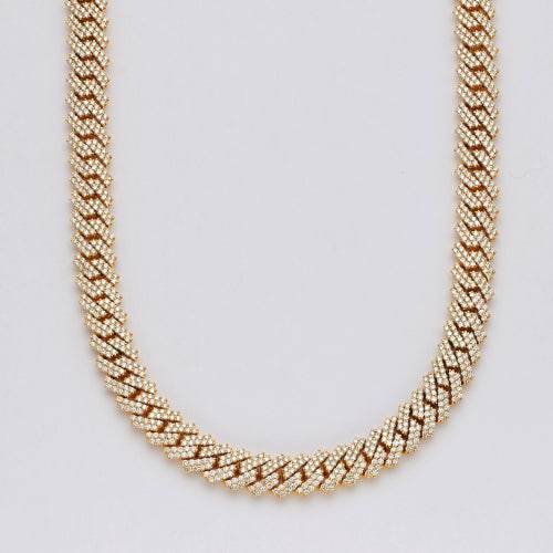 10KY 34.60CTW DIAMOND SQUARE LINK MIAMI CUBAN - Norma's Jewelry