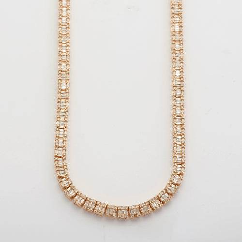 14KY 12.50CTW BAGUETTE DIAMOND SQUARE CLUSTER - Norma's Jewelry