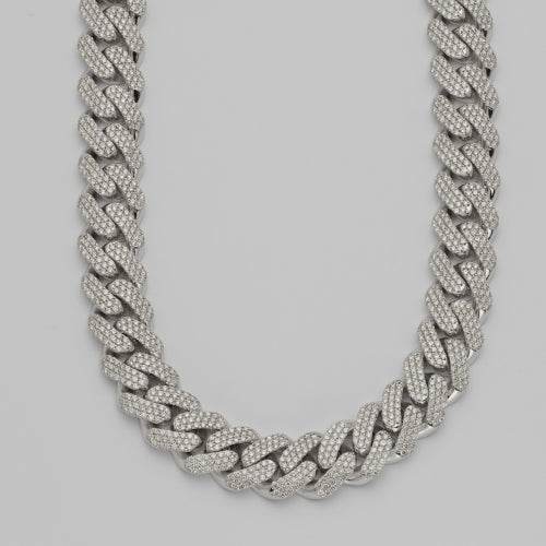 10KW 24.87CTW DIAMOND MIAMI CUBAN NECKLACE - Norma's Jewelry