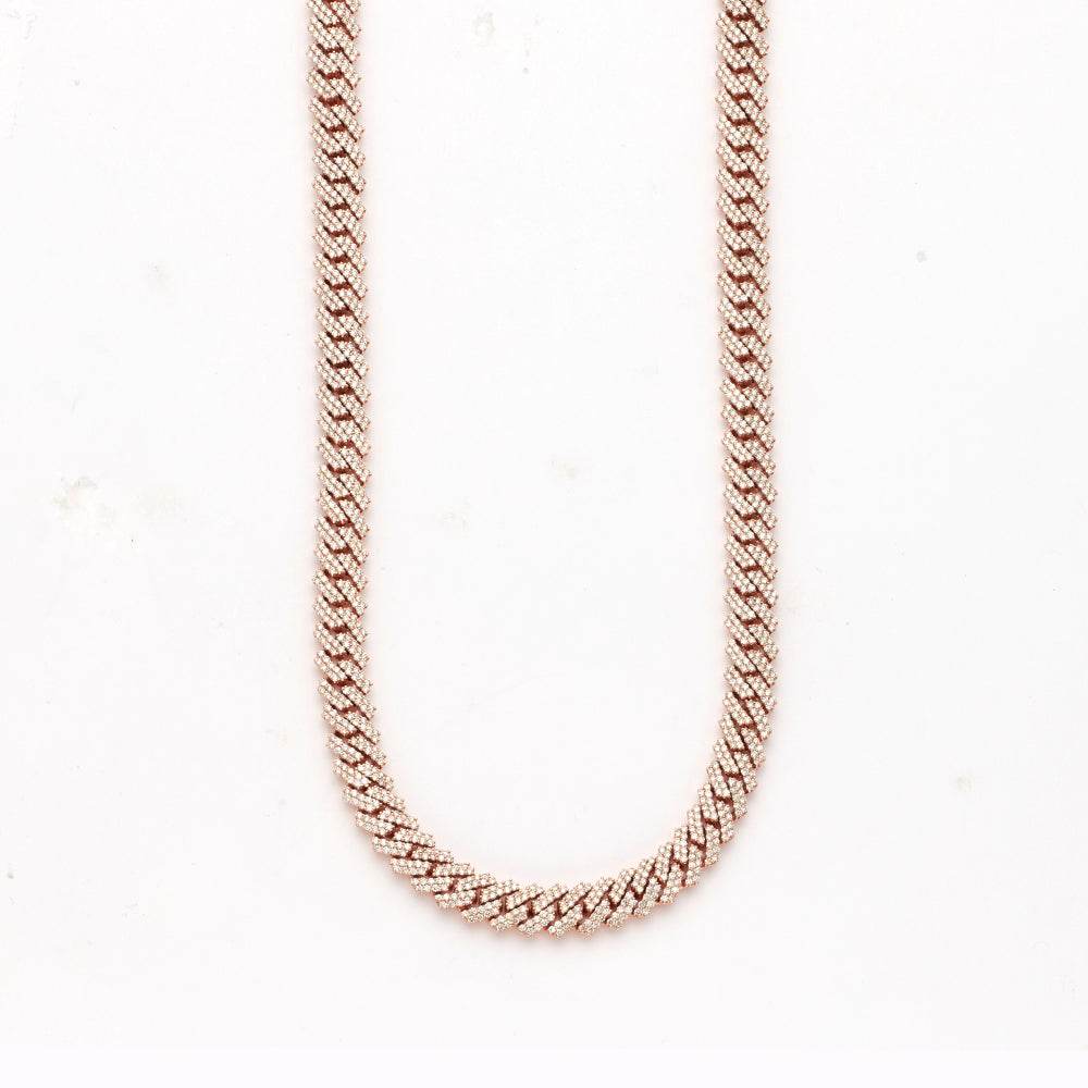10KR 16.75CTW DIAMOND SQUARE CUBAN CHAIN - Norma's Jewelry
