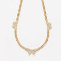 10KY+W 5.30CTW DIAMOND BUTTERFLY MIAMI CUBAN CHAIN - Norma's Jewelry