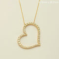 14KY 2.25 CTW DIAMOND OPEN HEART NECKLACE - Norma's Jewelry