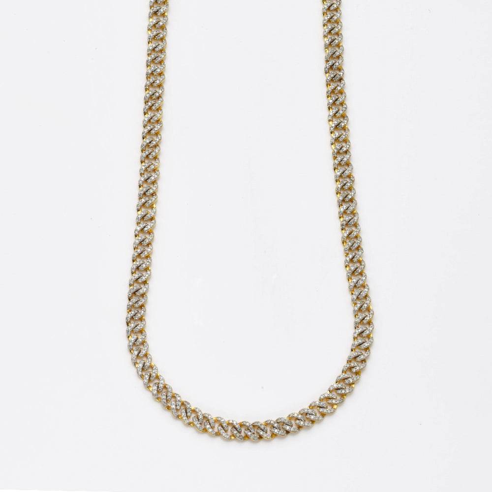 14KY 4.65CTW DIAMOND MIAMI CUBAN CHAIN - Norma's Jewelry