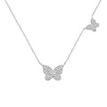 14KW 0.40CTW DIAMOND DOUBLE BUTTERFLY NECKLACE - Norma's Jewelry