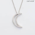 14KW 0.20CTW DIAMOND CRESCENT MOON NECKLACE - Norma's Jewelry